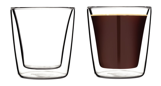 Double Wall Espresso Glass 85ml Set 2 Fackelmann Housewares